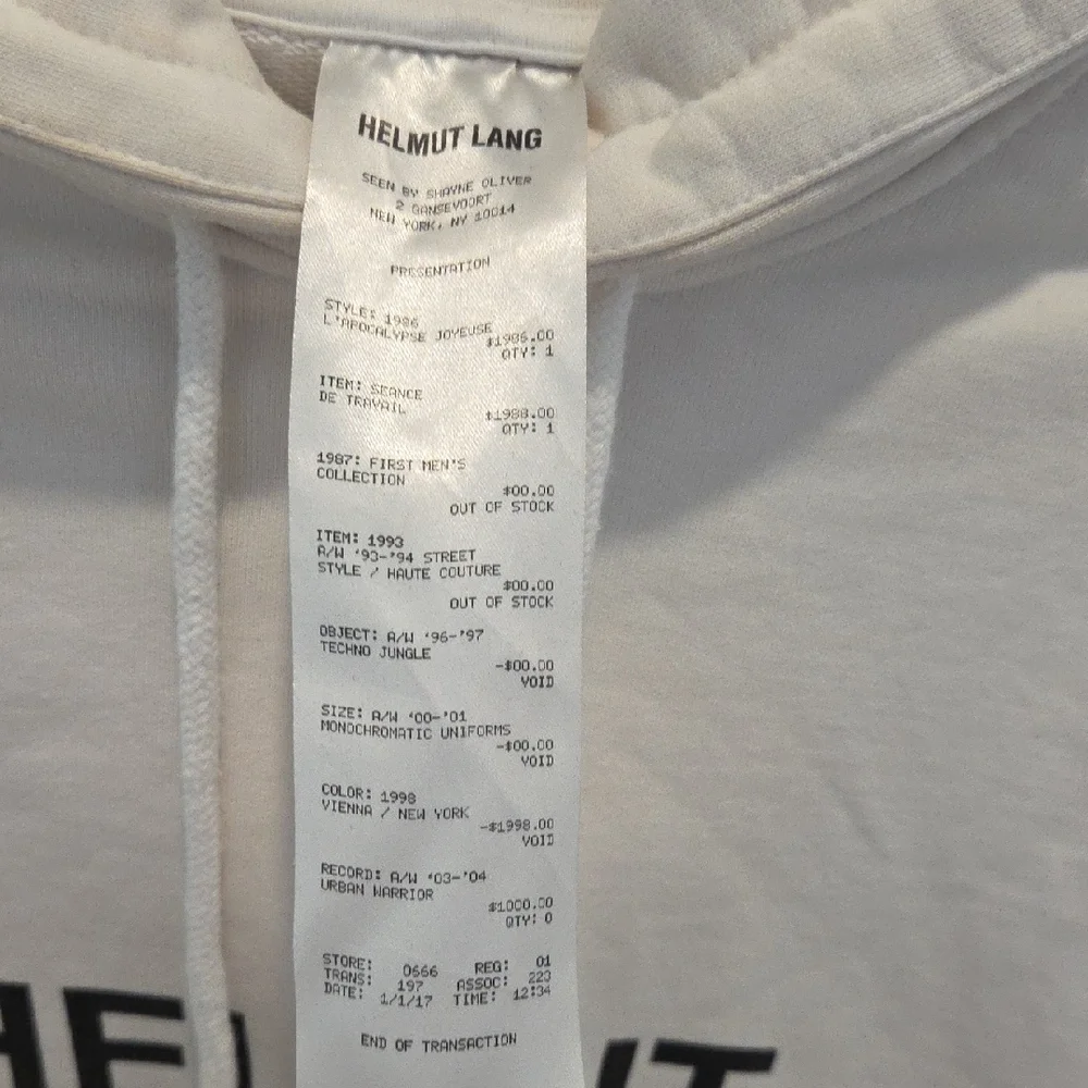 Helmut Lang Off-White Hoodie for Men - Picture 7 of 10
